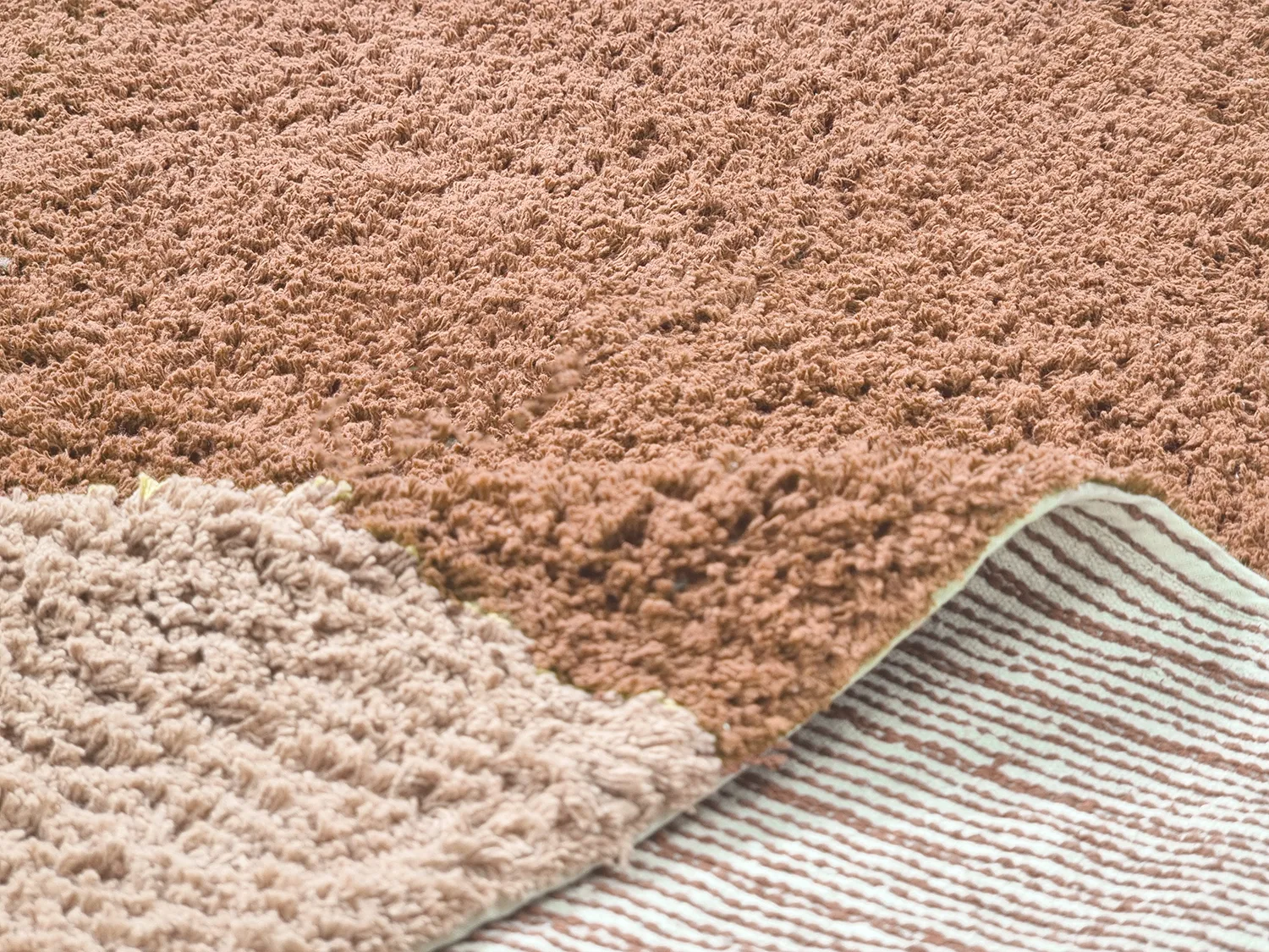 Tapete redondo - Mareto Natural Cotton Shaggy (marrom)