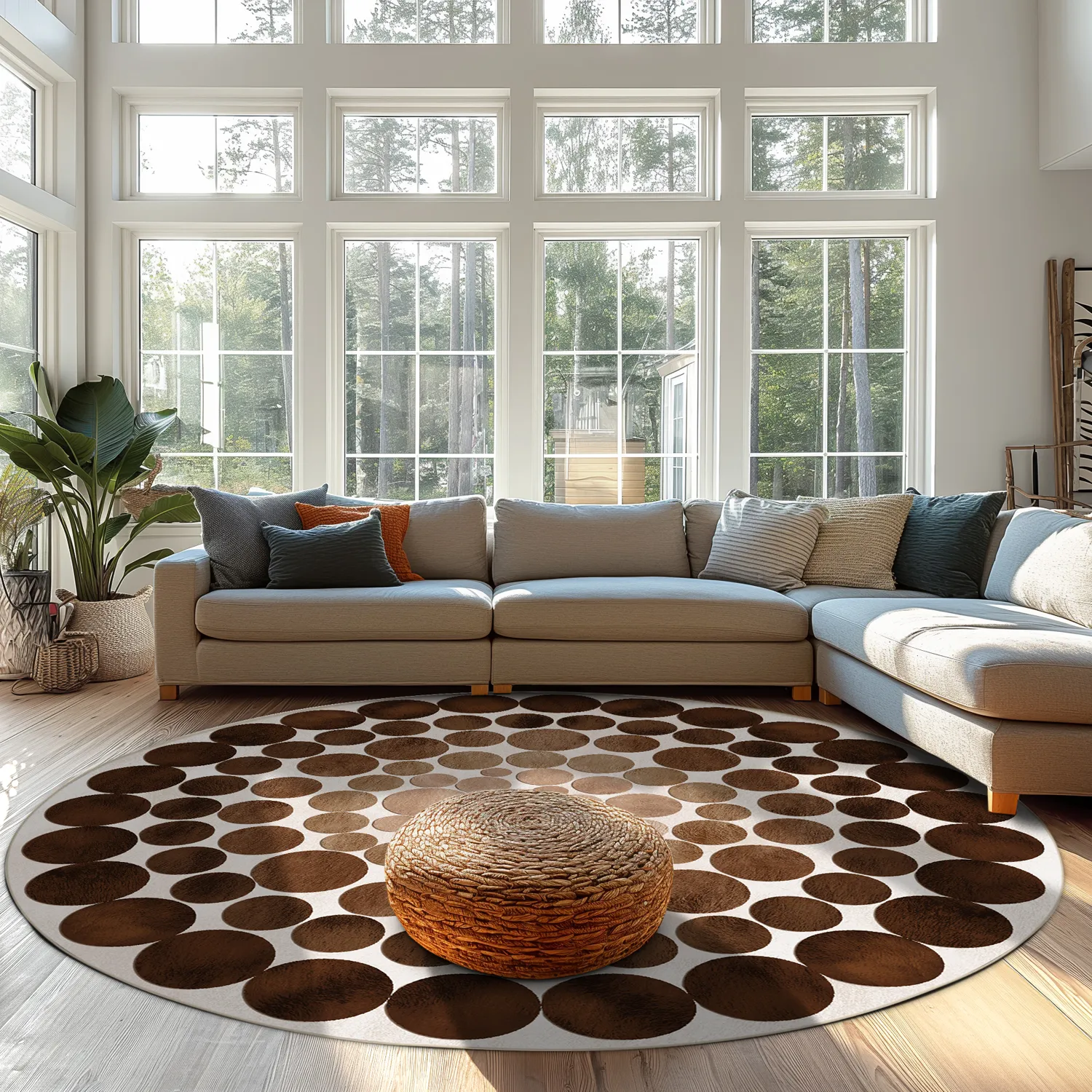 Tapete redondo - Marineo (marrom)