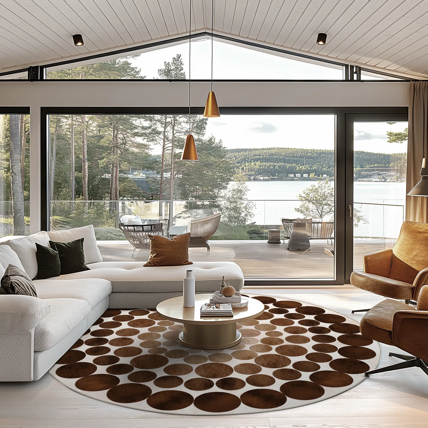 Tapete redondo - Marineo (marrom)