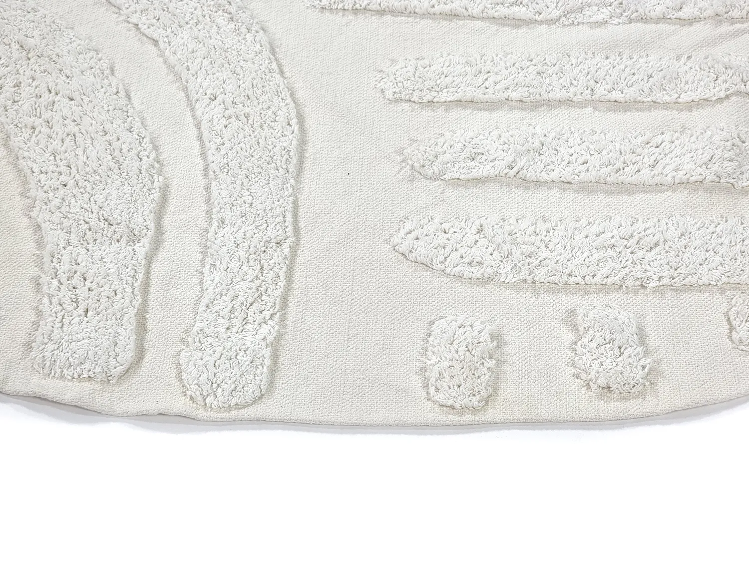 Tapete redondo - Margo Natural Cotton Shaggy (offwhite)