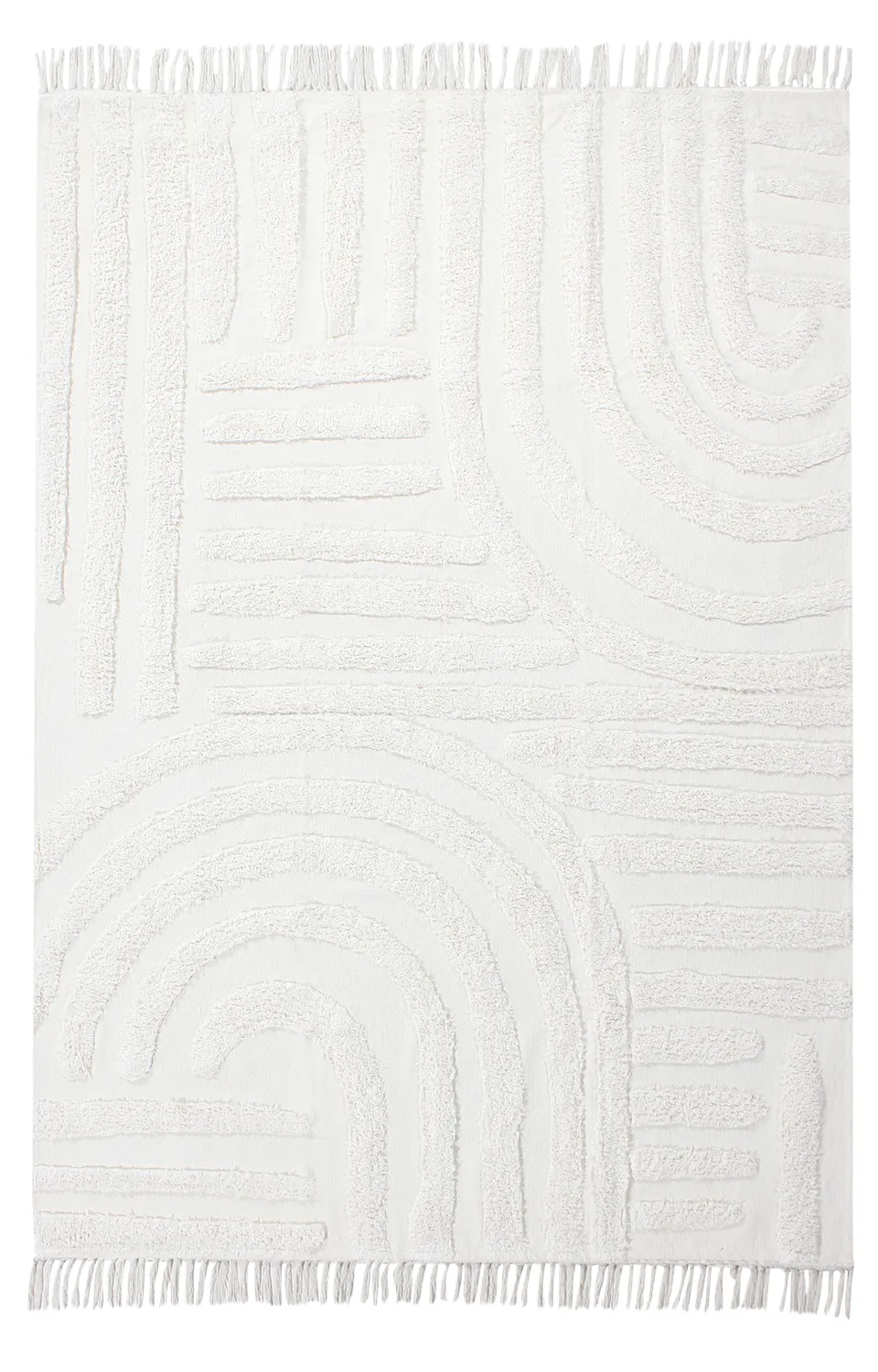 Tapetes felpudos - Mavis Natural Cotton Shaggy (offwhite)