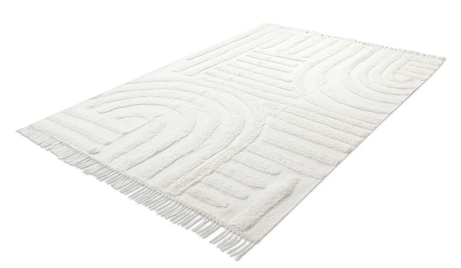 Tapetes felpudos - Mavis Natural Cotton Shaggy (offwhite)