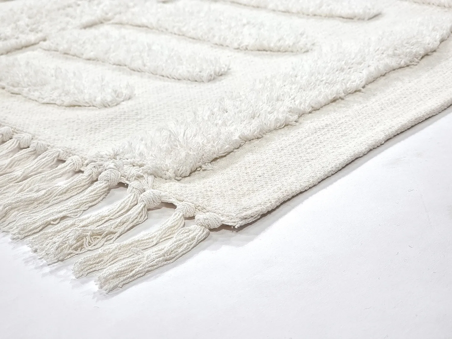 Tapetes felpudos - Mavis Natural Cotton Shaggy (offwhite)