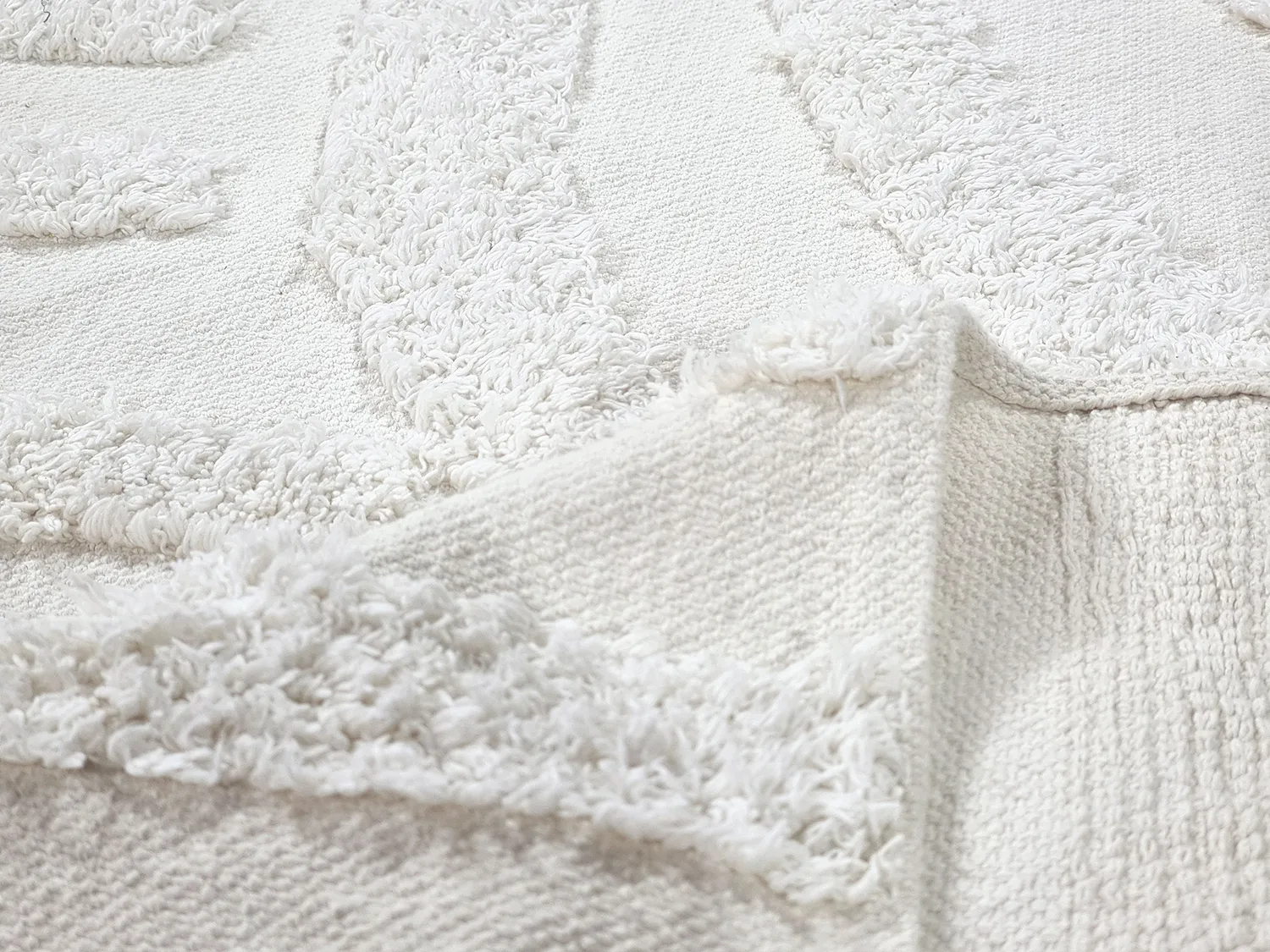 Tapetes felpudos - Mavis Natural Cotton Shaggy (offwhite)