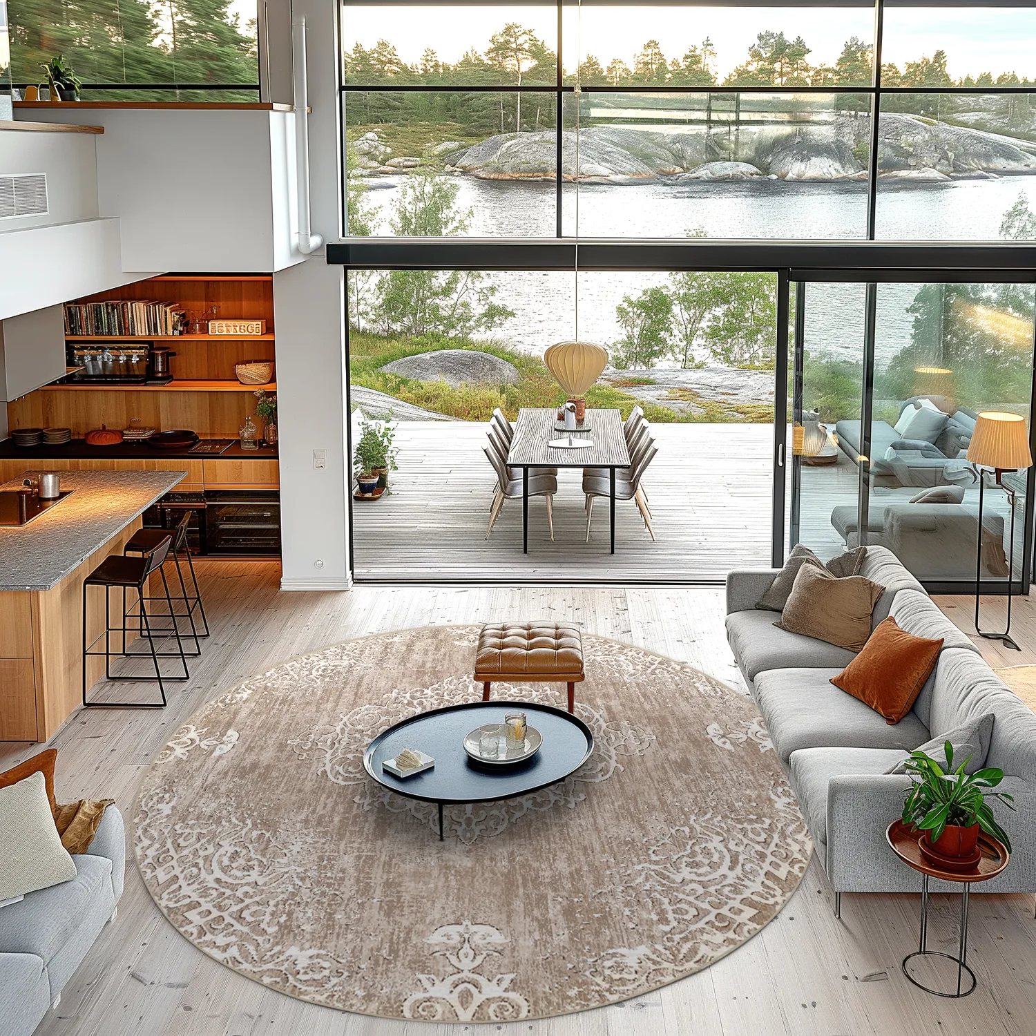 Tapete redondo - Milazzo (bege)