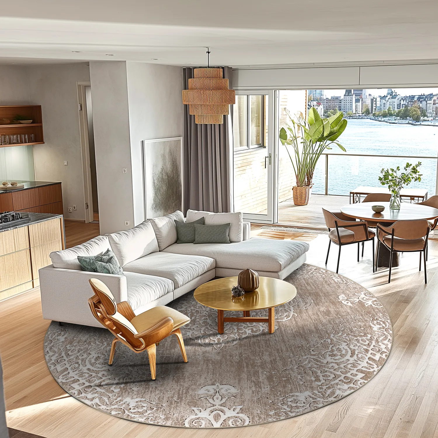 Tapete redondo - Milazzo (bege)