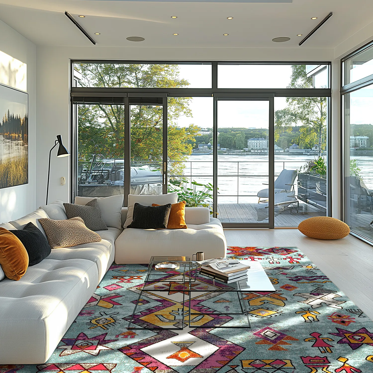 Tapete Wilton - Misare (azul/multicolorido)