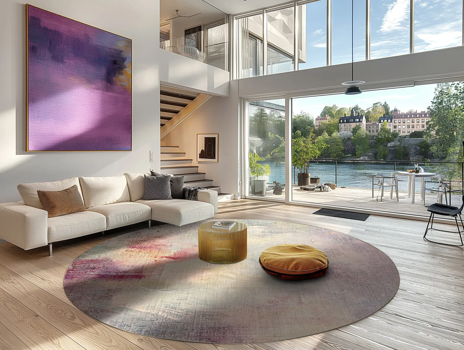 Tapete redondo - Mogoro (multicolorido)