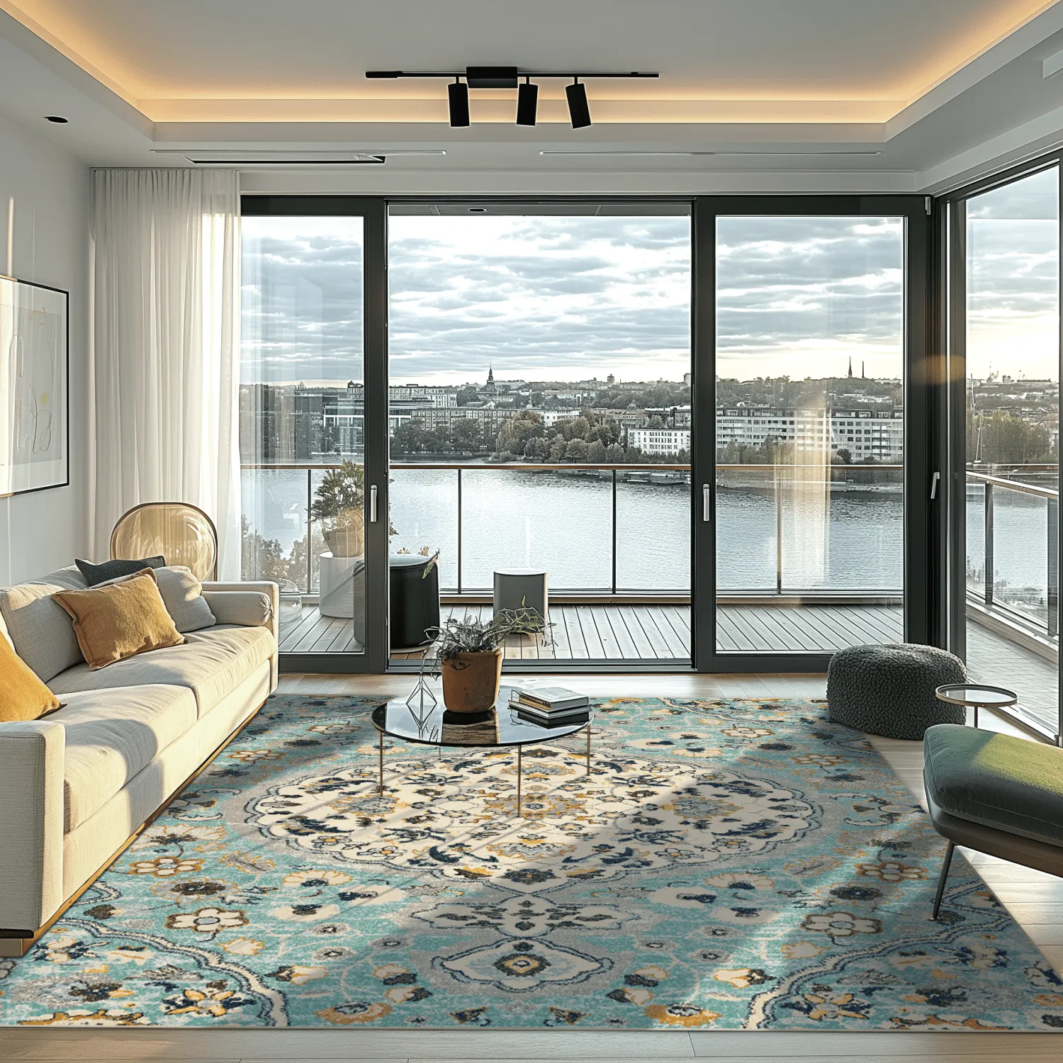 Tapete Wilton - Mojácar (azul)