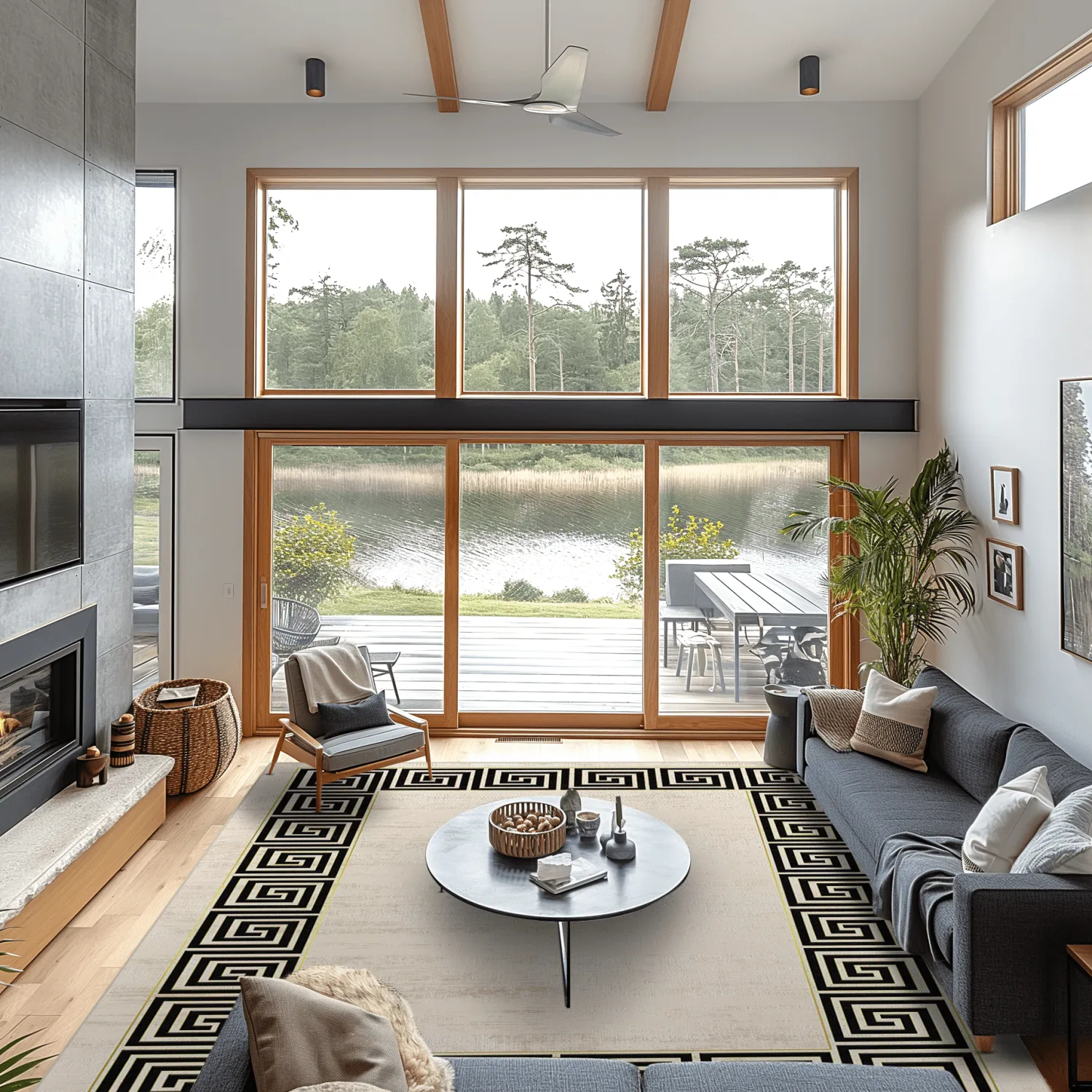 Tapete Wilton - Mytos (bege/preto)