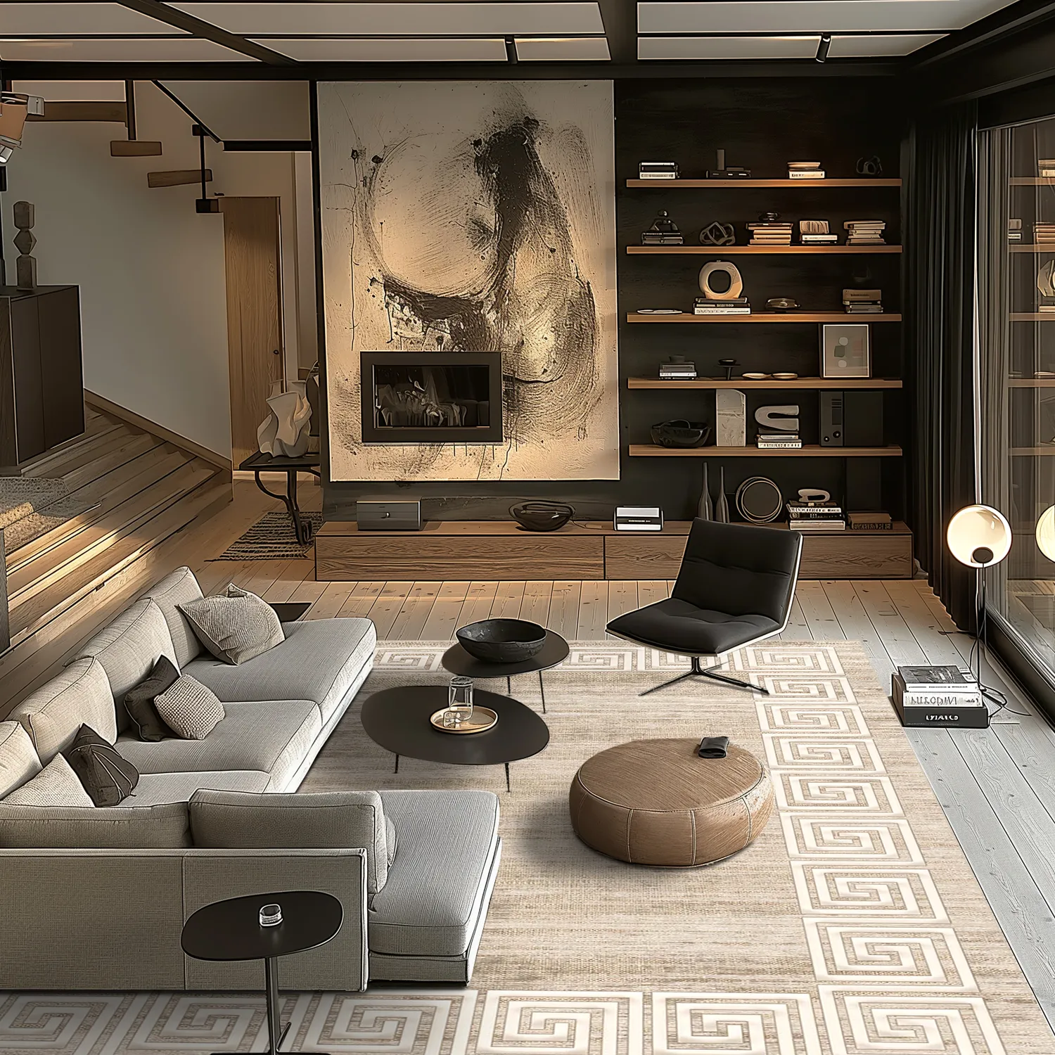 Tapete Wilton - Mytos (bege/branco)