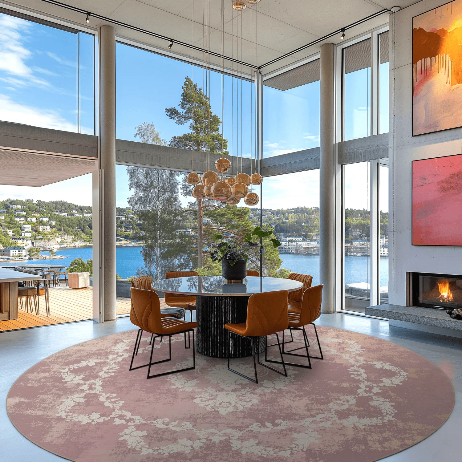 Tapete redondo - Nefta (rosa)