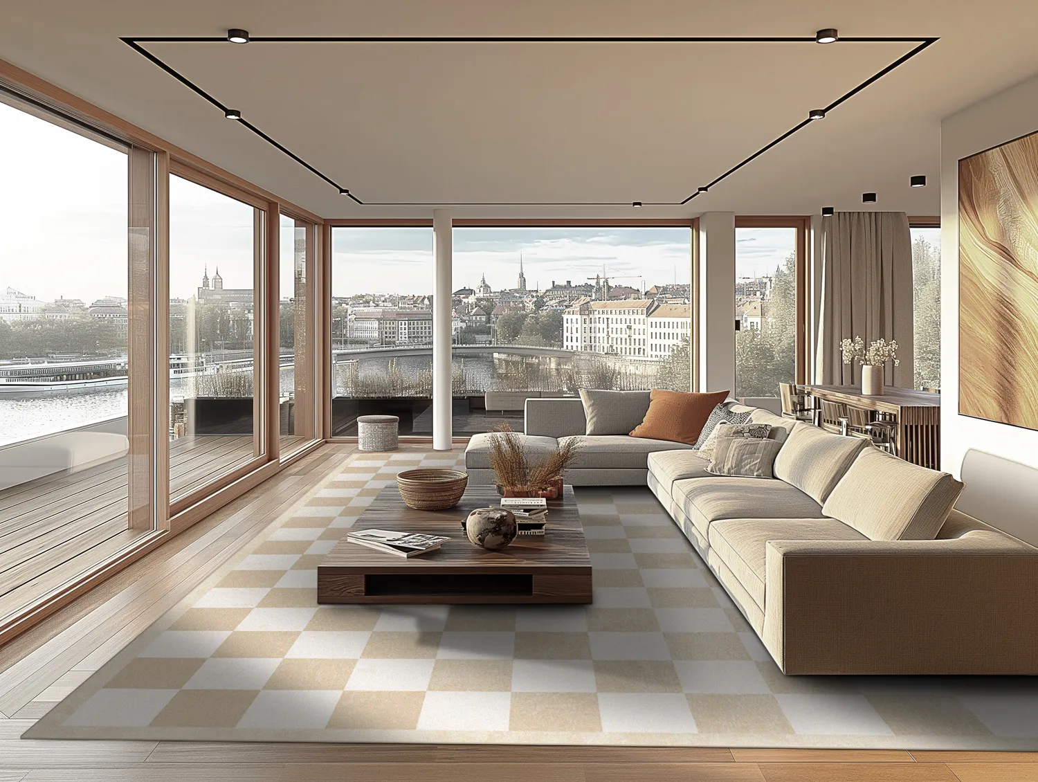 Tapete Wilton - Nevada (bege/branco)