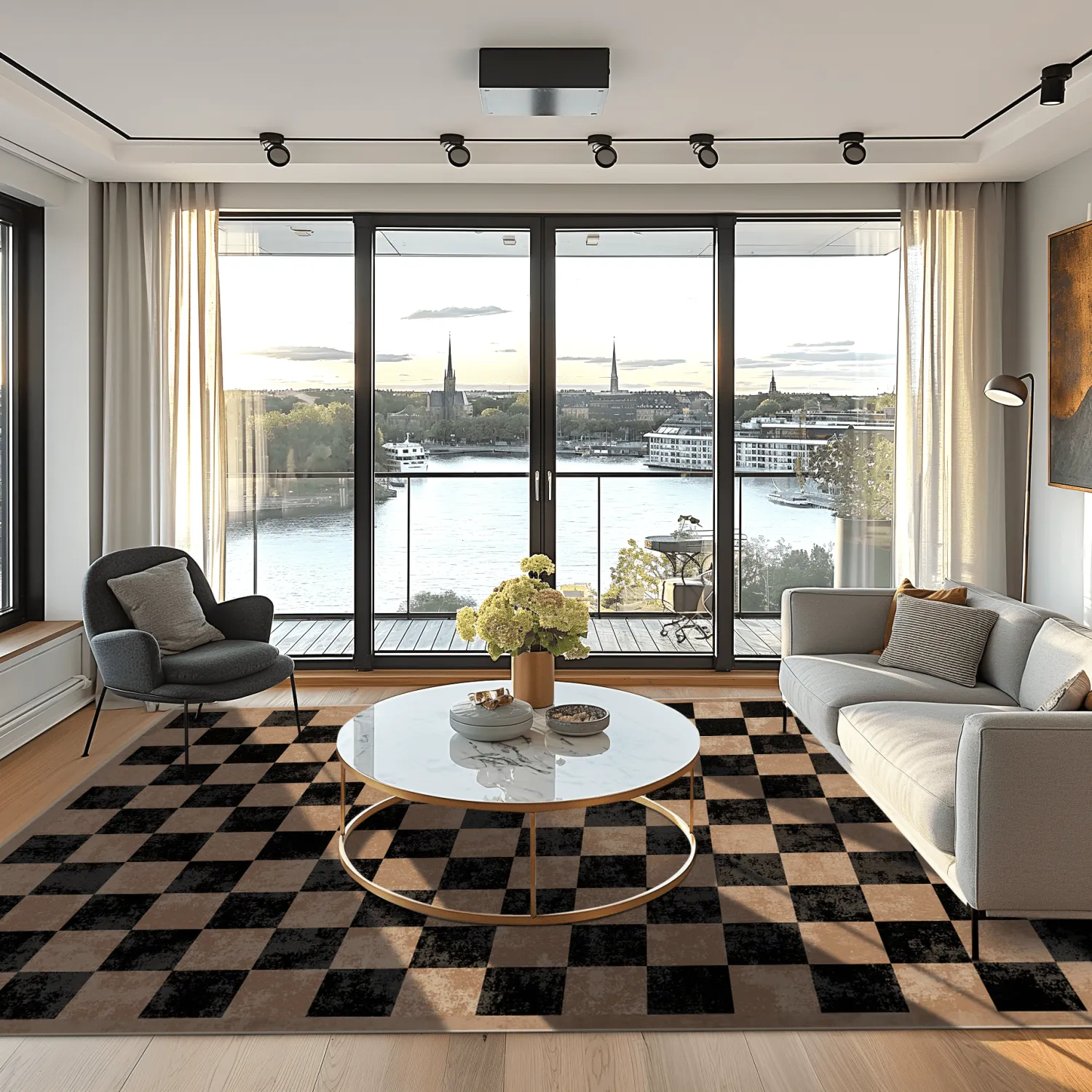 Tapete Wilton - Nevada (preto/marrom)