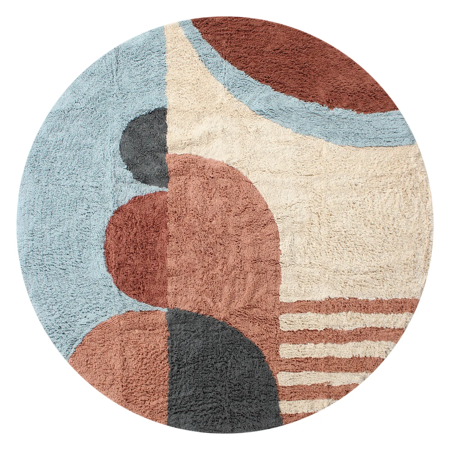 Tapete redondo - Osmery Natural Cotton Shaggy (multi)