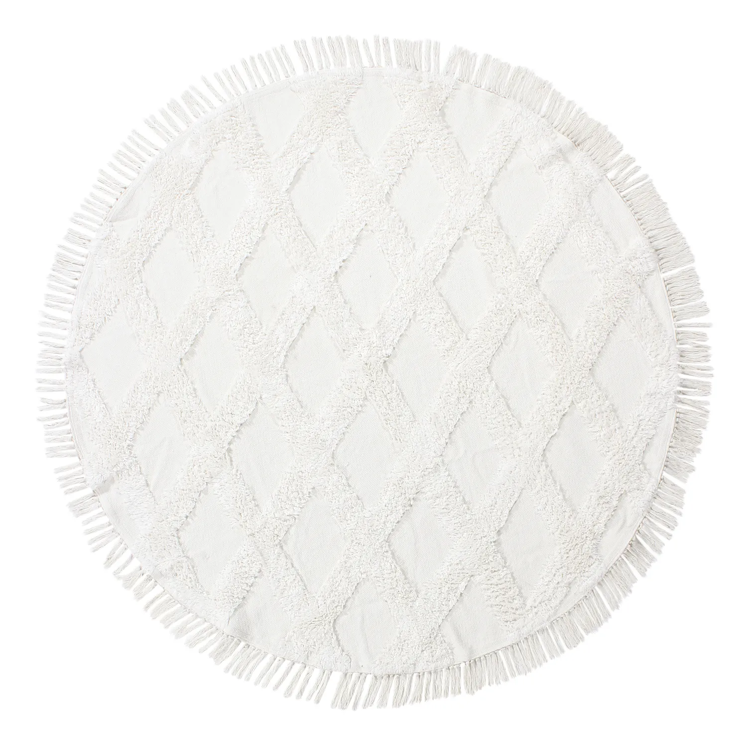 Tapete redondo - Pamplona Natural Cotton Shaggy (offwhite)