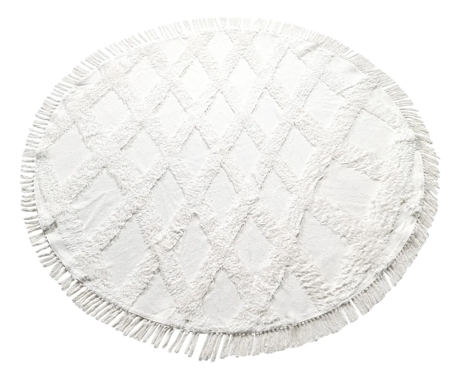 Tapete redondo - Pamplona Natural Cotton Shaggy (offwhite)