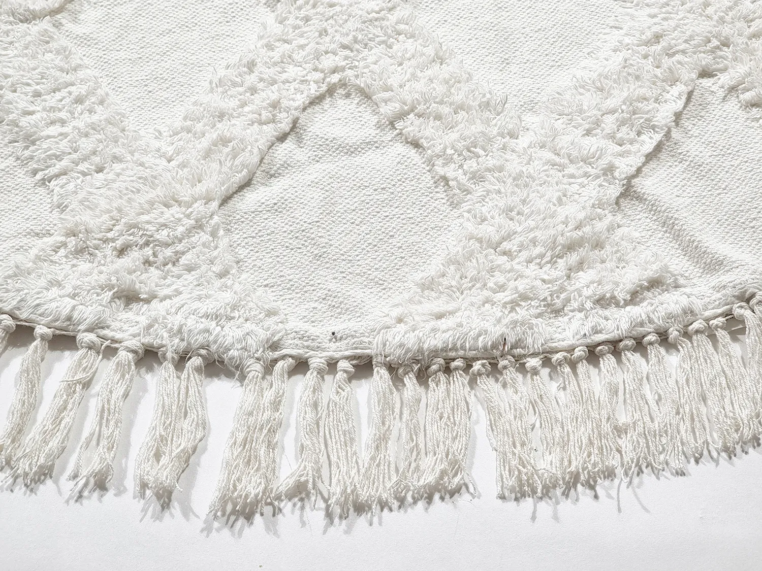 Tapete redondo - Pamplona Natural Cotton Shaggy (offwhite)
