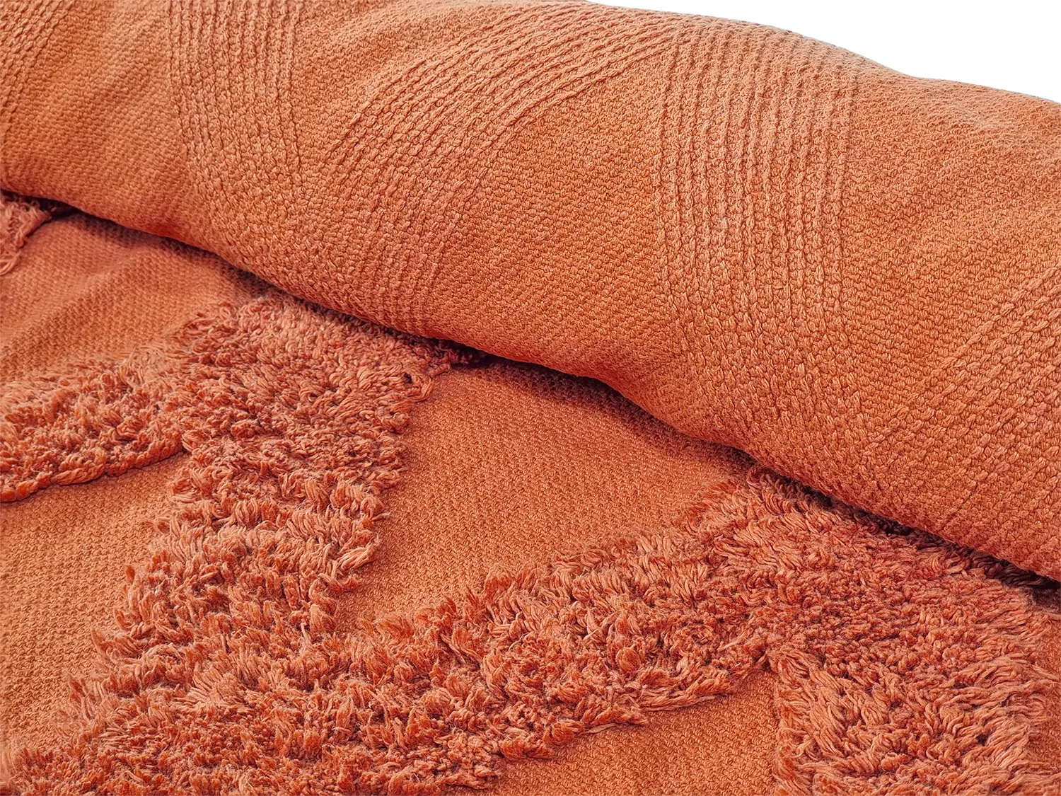 Tapete redondo - Pamplona Natural Cotton Shaggy (terracota)