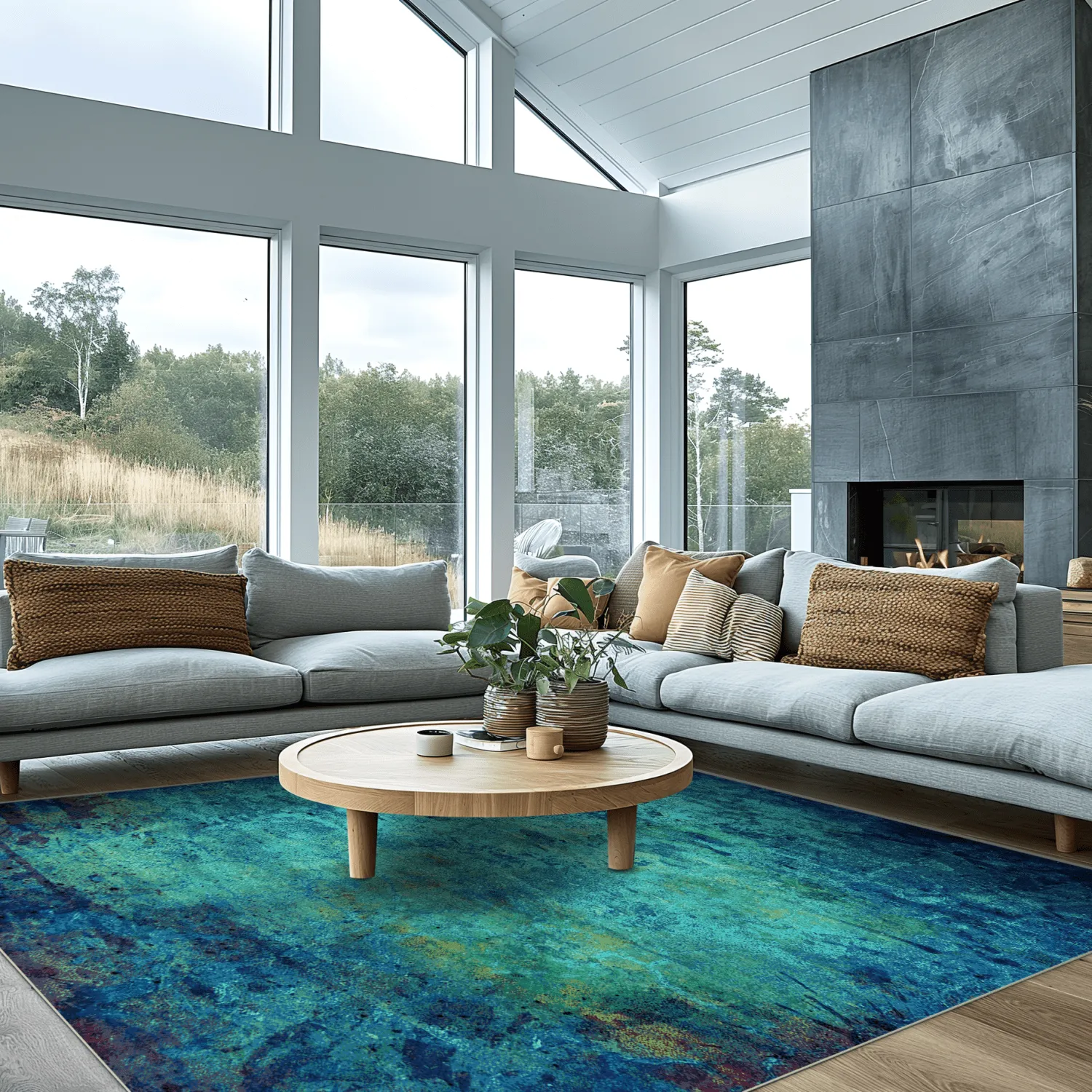 Tapete Wilton - Pardos (azul)