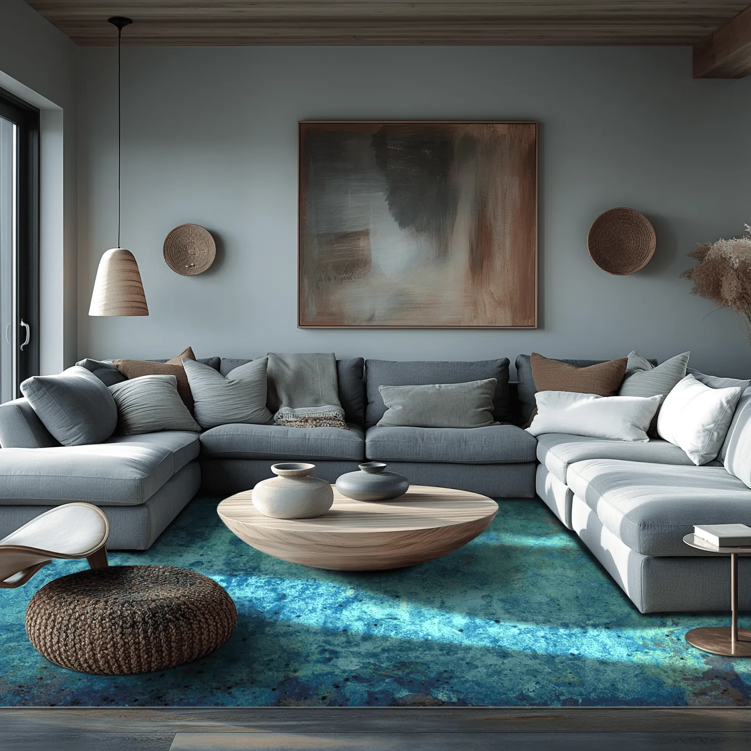 Tapete Wilton - Pardos (azul)