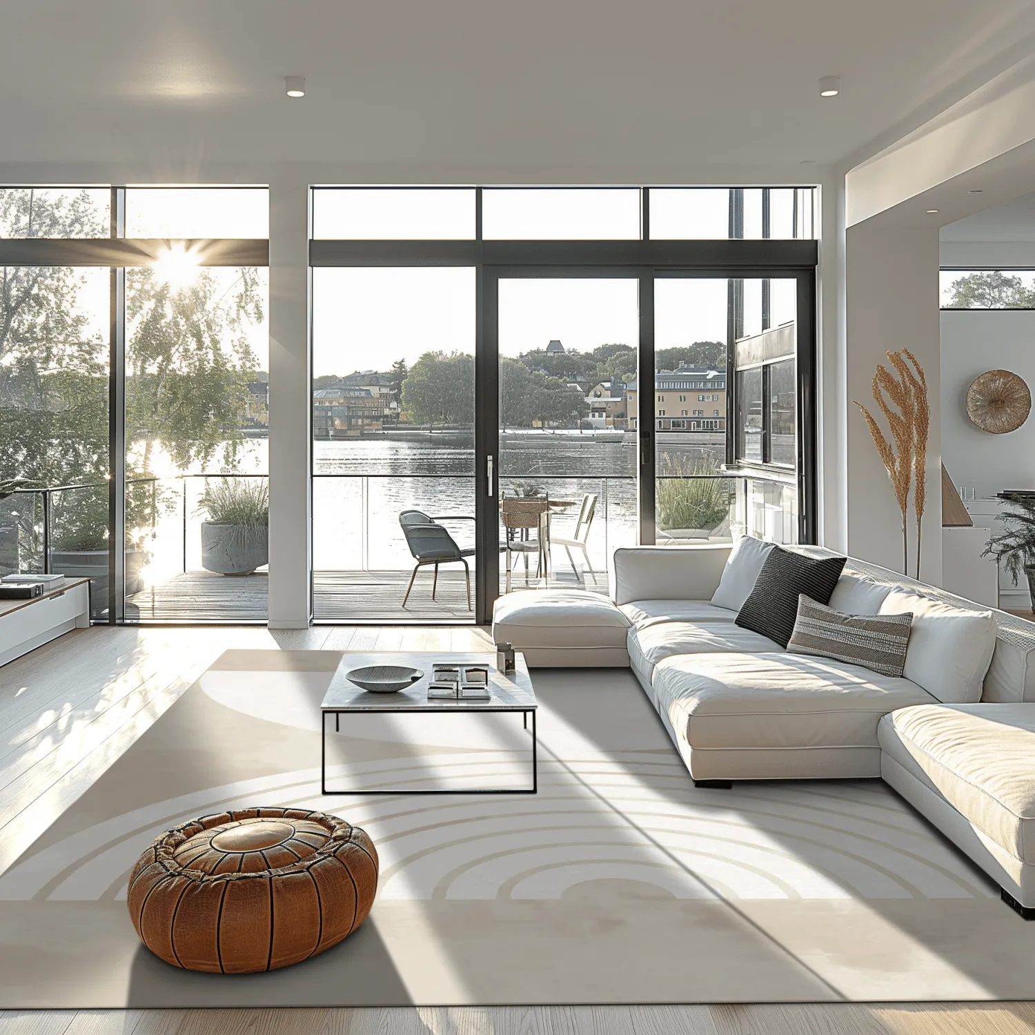 Tapete Wilton - Pau (bege/branco)