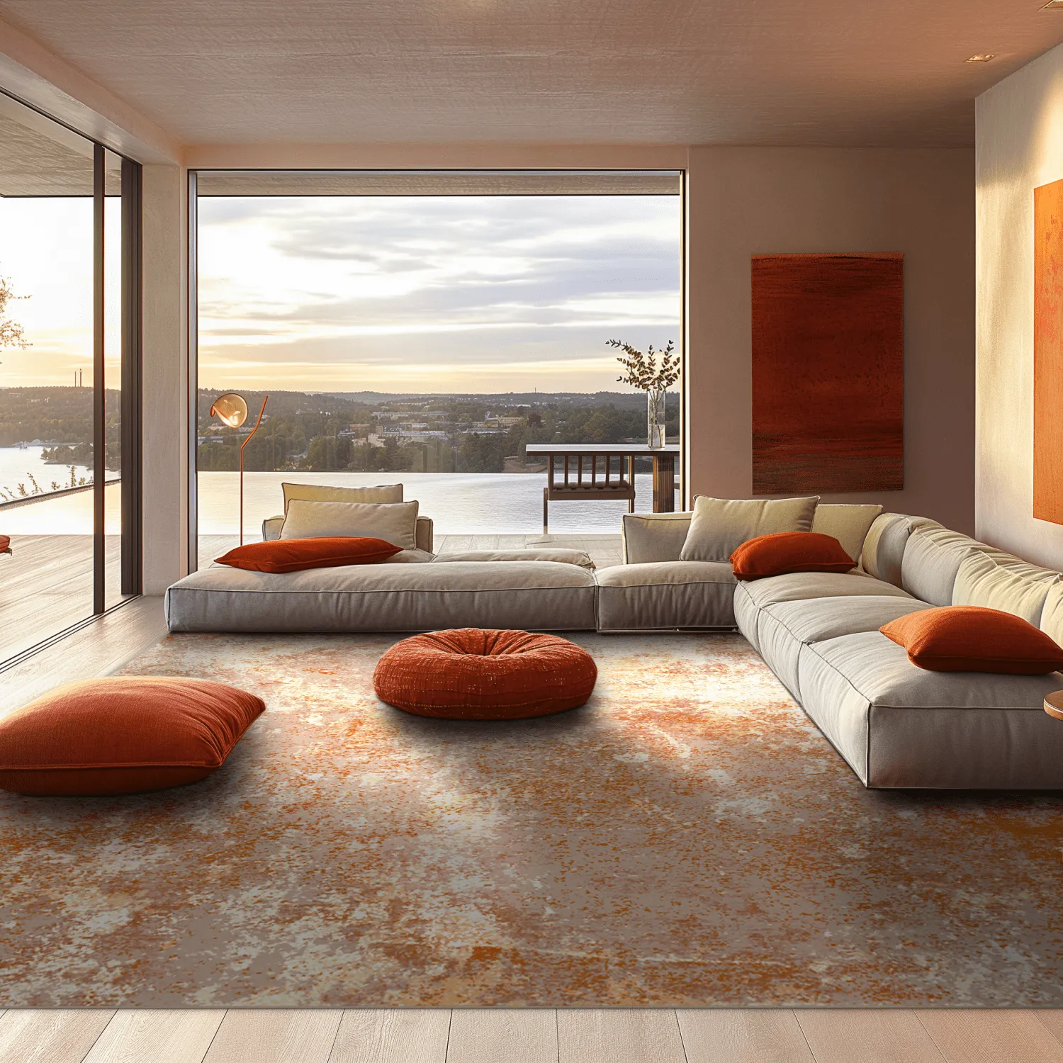 Tapete Wilton - Pavoa (laranja)