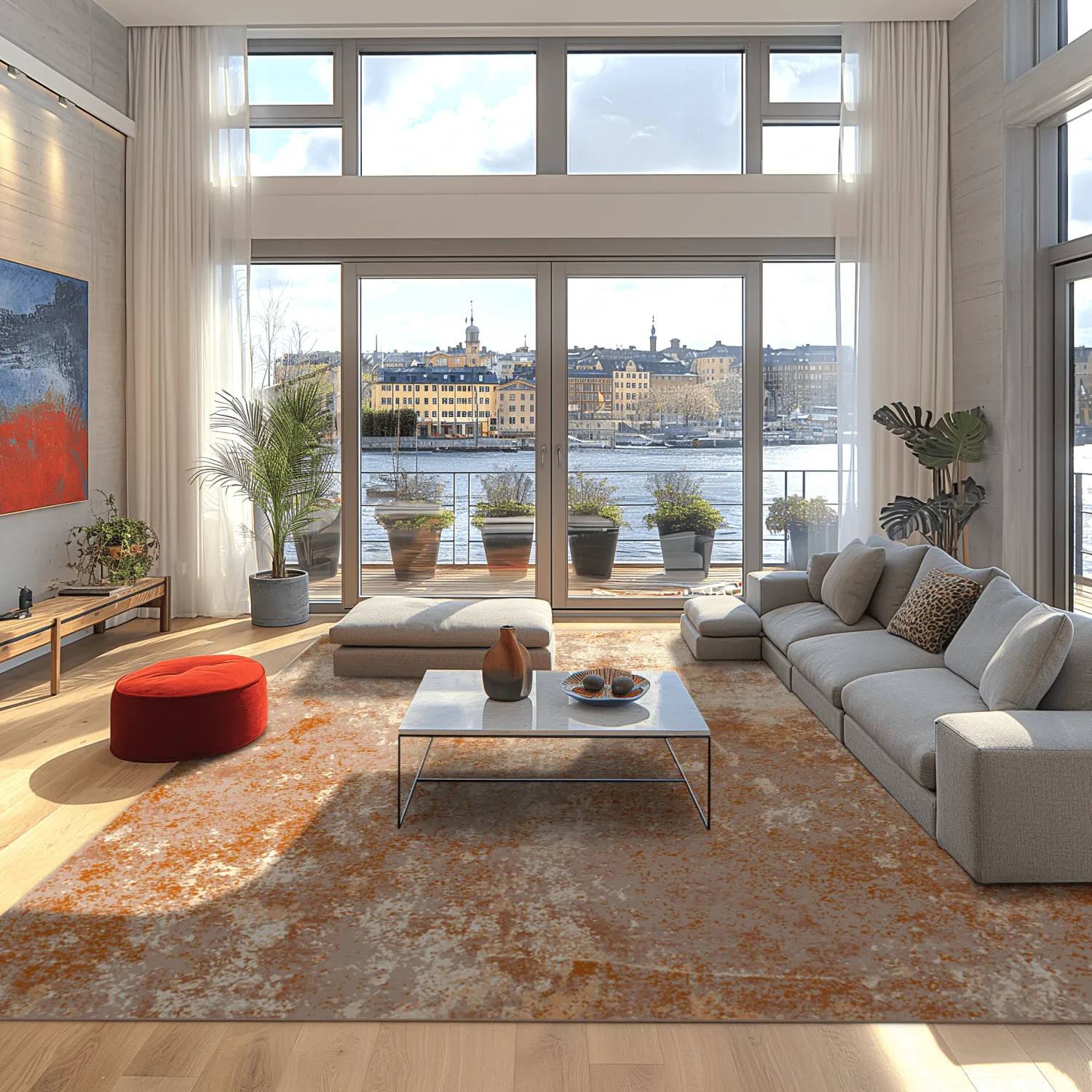 Tapete Wilton - Pavoa (laranja)