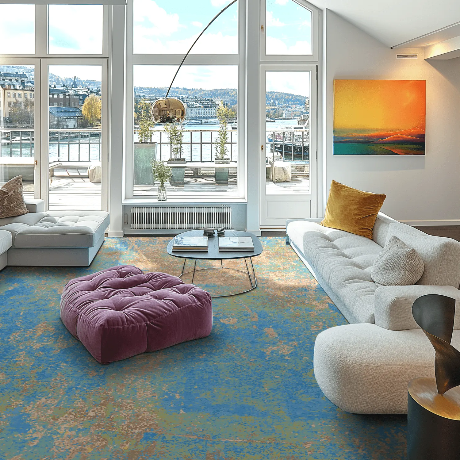 Tapete Wilton - Pavoa (azul)