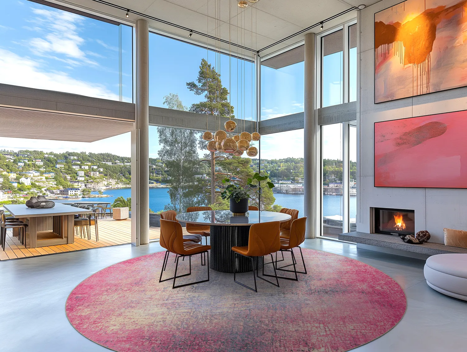 Tapete redondo - Perugia (rosa)