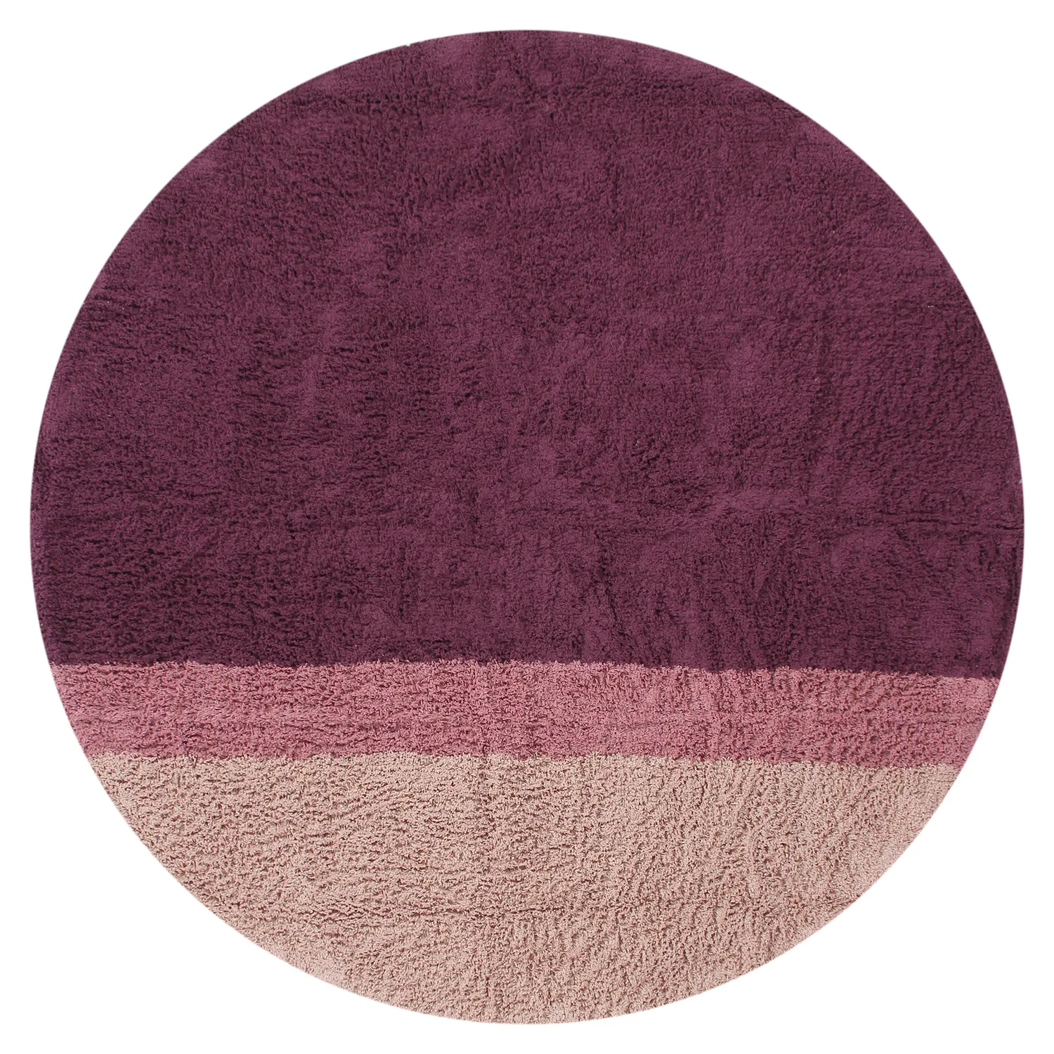 Tapete redondo - Pione Natural Cotton Shaggy (rosa)