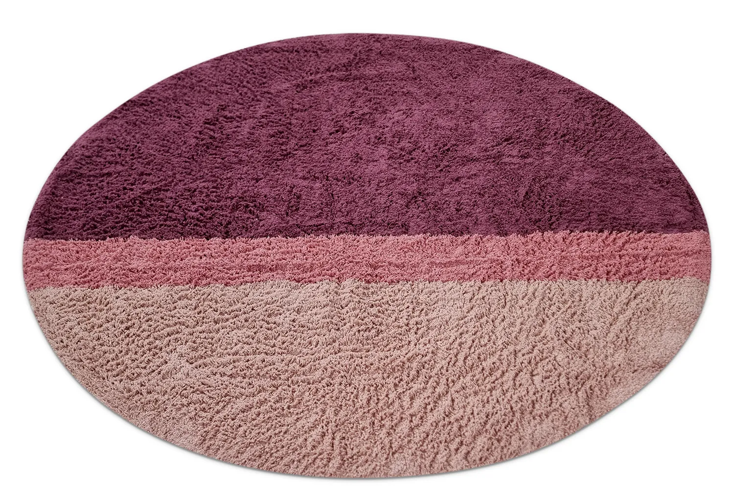 Tapete redondo - Pione Natural Cotton Shaggy (rosa)