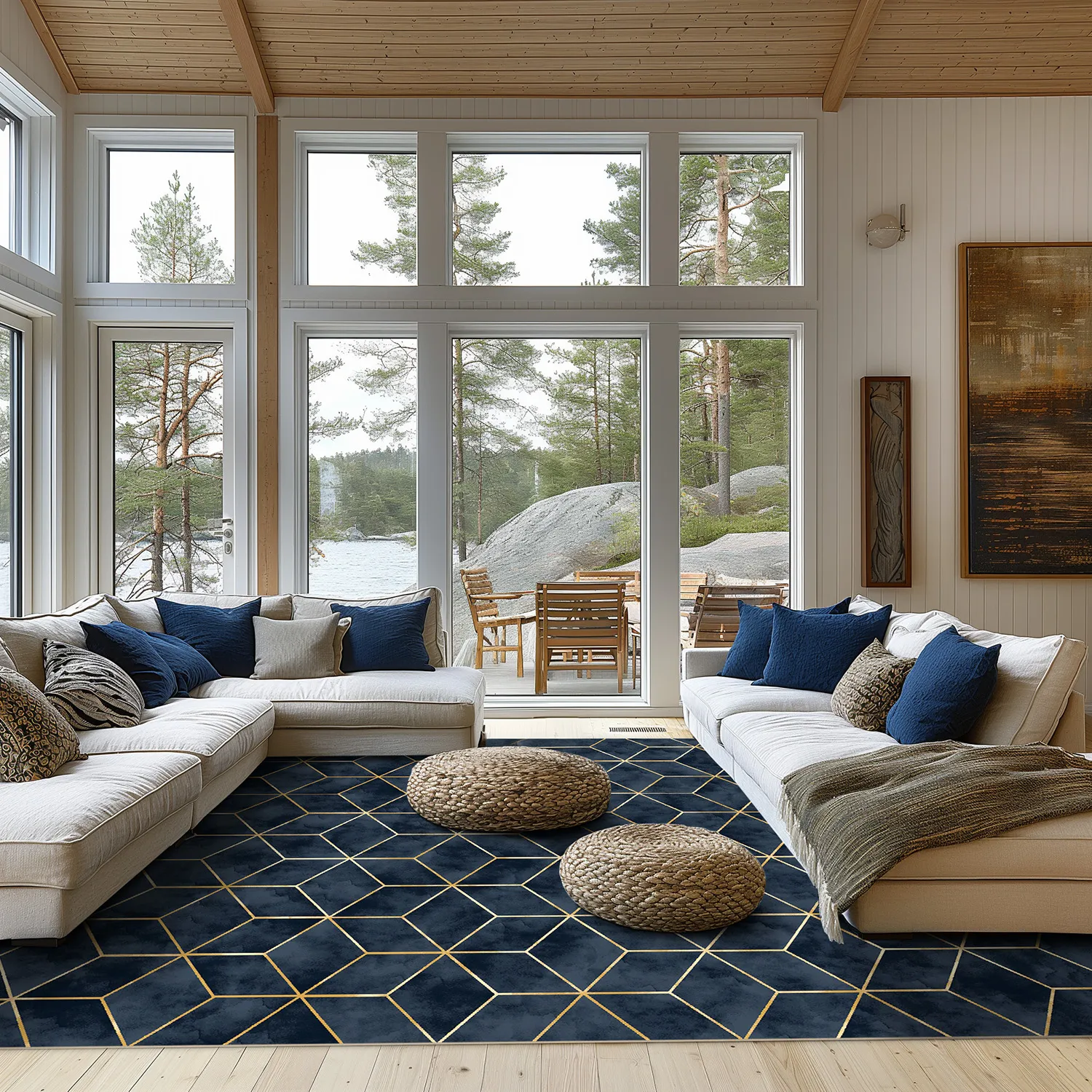 Tapete Wilton - Remy (azul escuro)