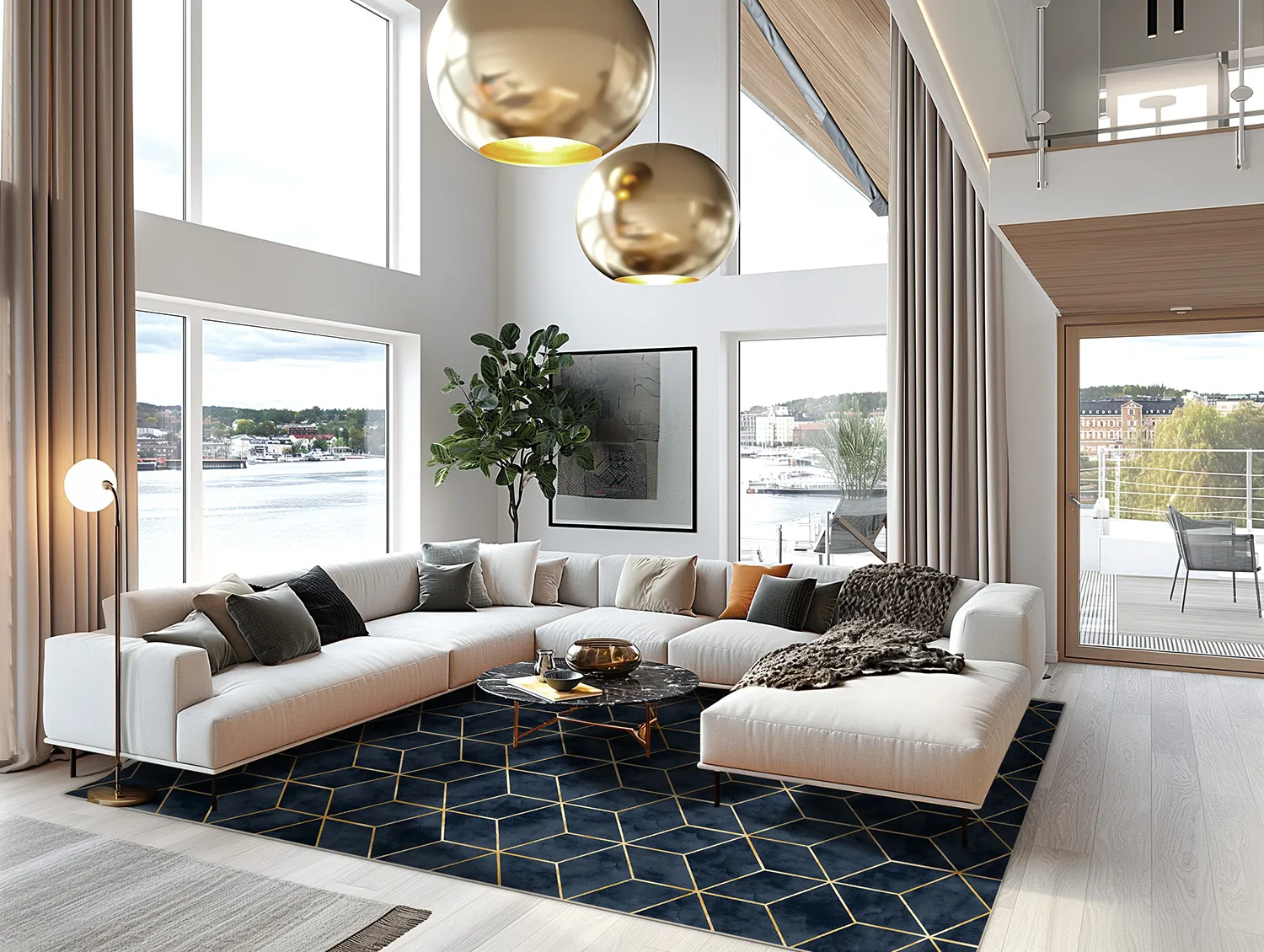 Tapete Wilton - Remy (azul escuro)