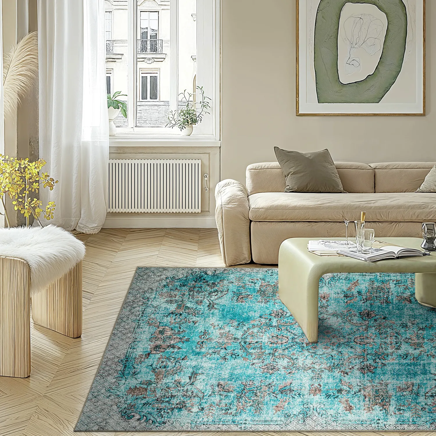 Tapete Wilton - Rosalie (azul)