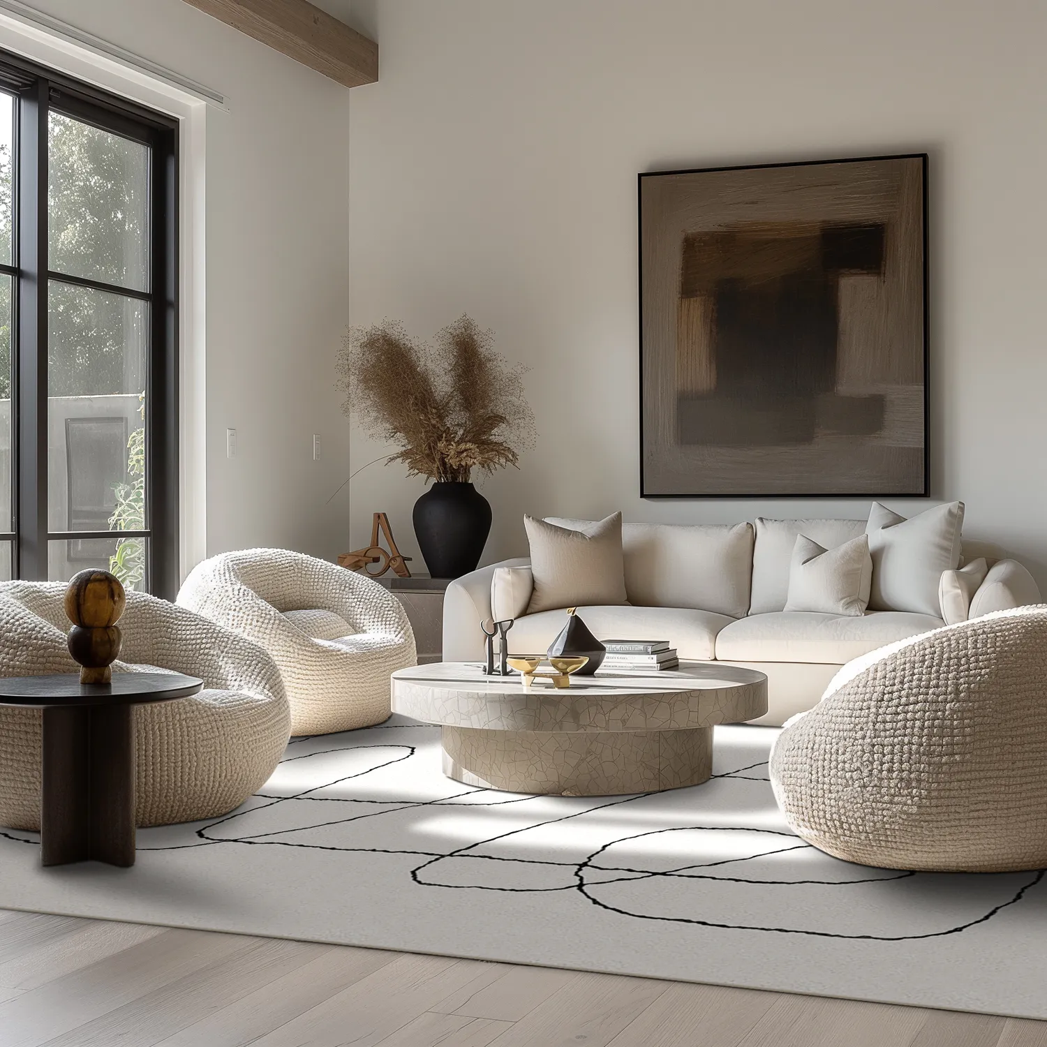 Tapete Wilton - Rosetta (cinza)