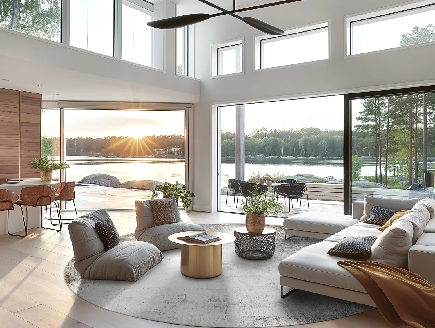 Tapete redondo - Rosia (cinza)