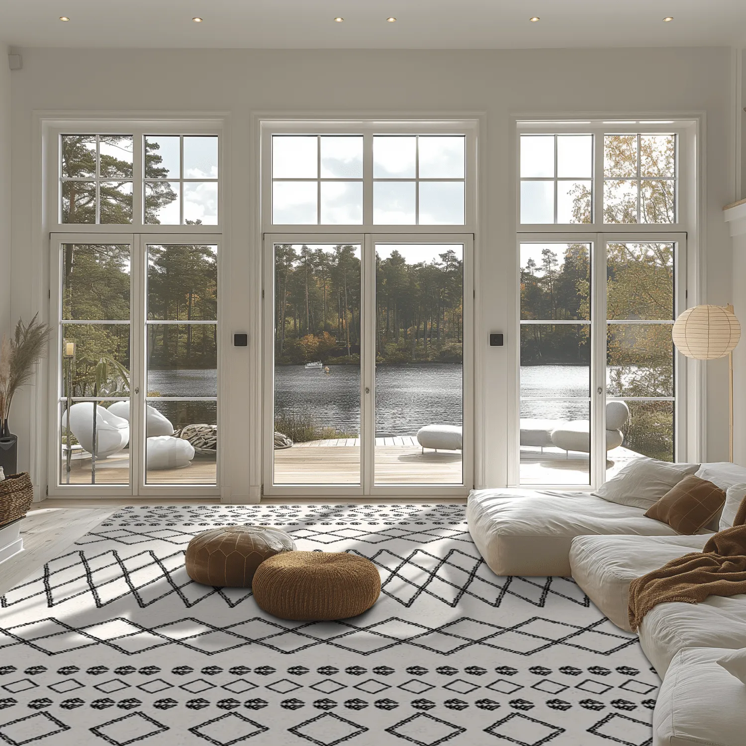 Tapete Wilton - Safi (preto/branco)