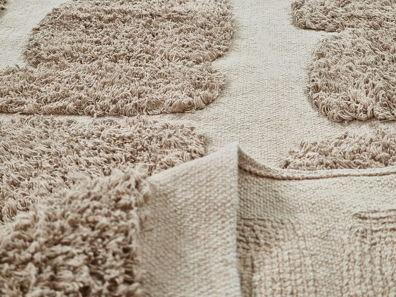 Tapetes felpudos - Salem Natural Cotton Shaggy (taupe)