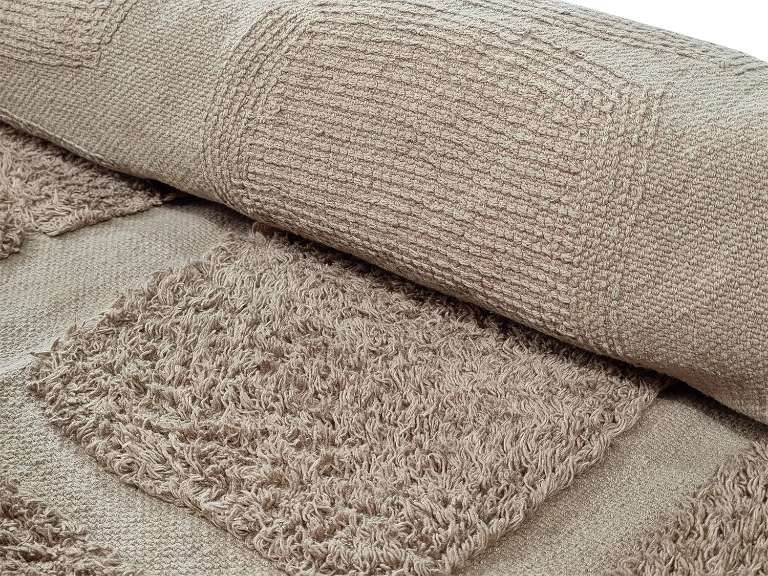 Tapetes felpudos - Salem Natural Cotton Shaggy (taupe)