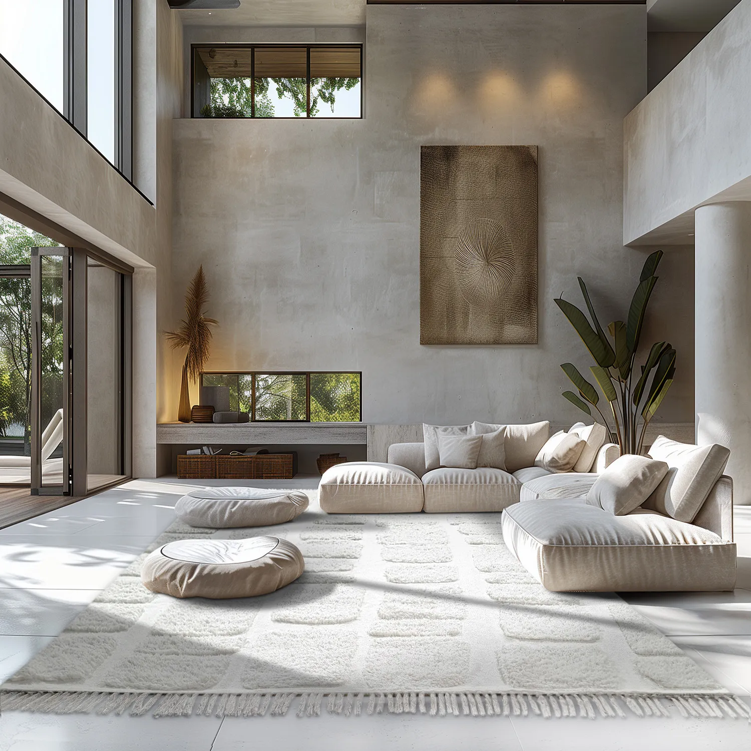 Tapetes felpudos - Salem Natural Cotton Shaggy (offwhite)