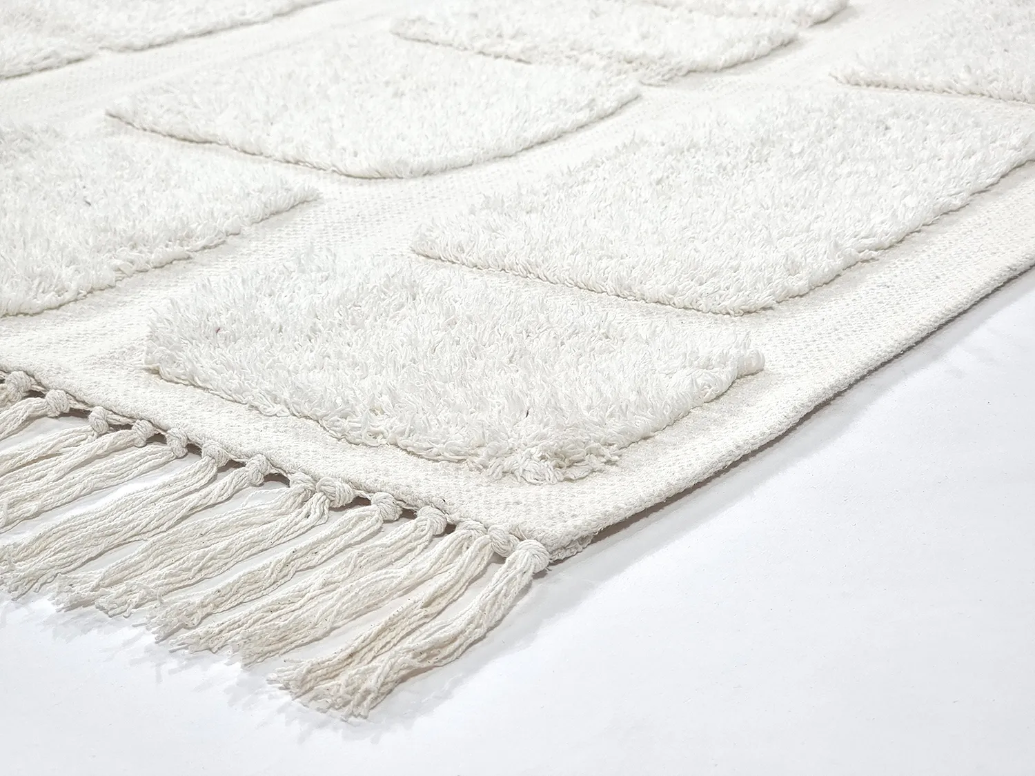 Tapetes felpudos - Salem Natural Cotton Shaggy (offwhite)