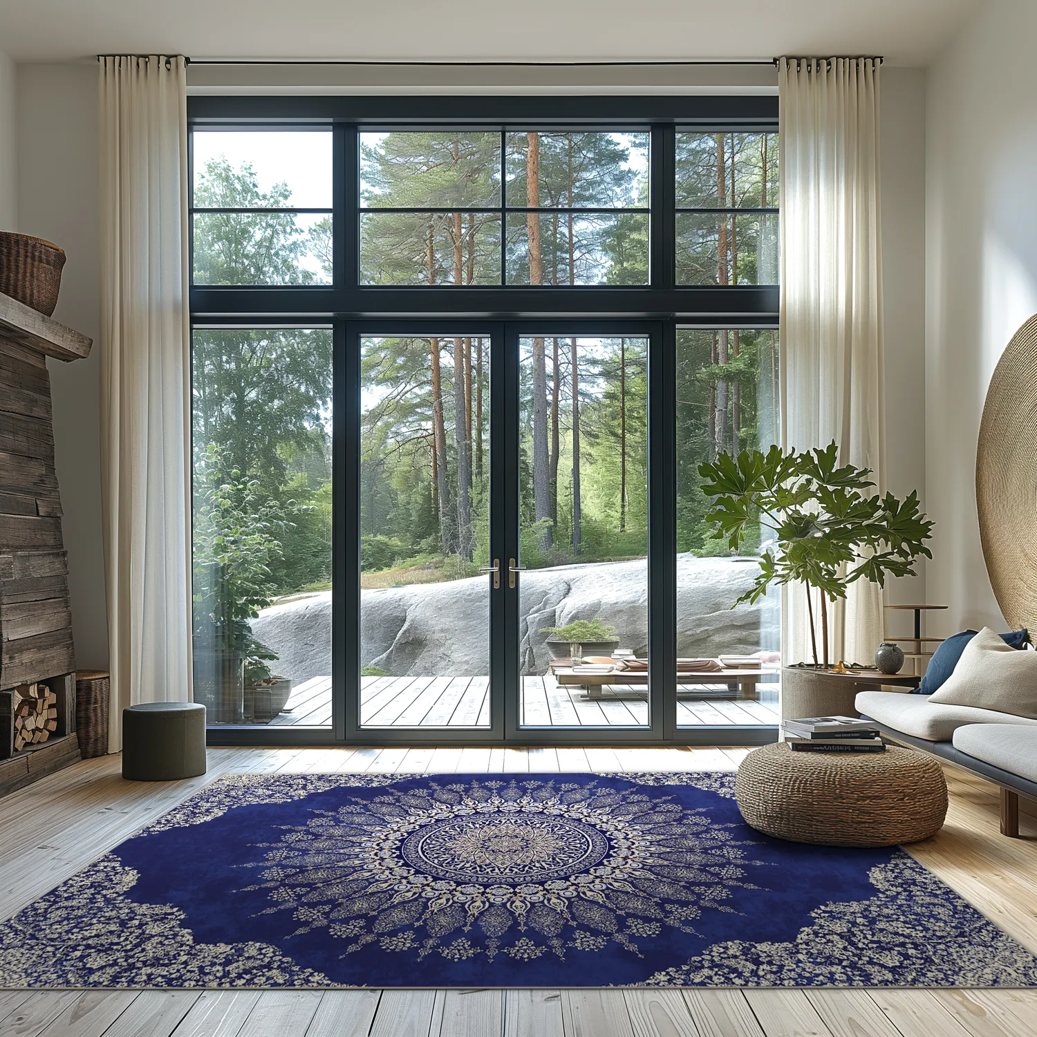 Tapete Wilton - Sandrigo (azul/bege)