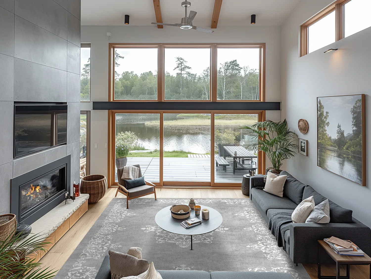 Tapete Wilton - Santi (cinza/branco)