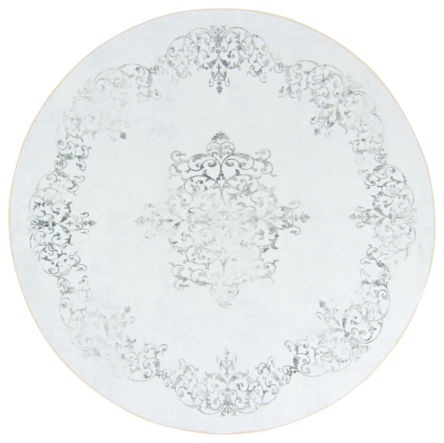 Tapete redondo - Santi (branco/cinza)