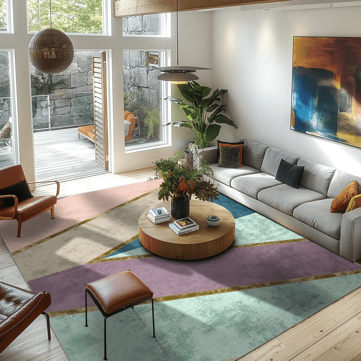 Tapete Wilton - Sanya (azul/multicolorido)