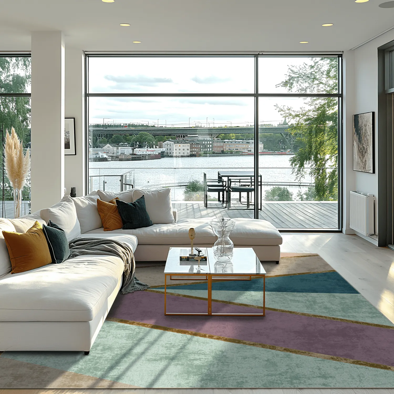 Tapete Wilton - Sanya (azul/multicolorido)