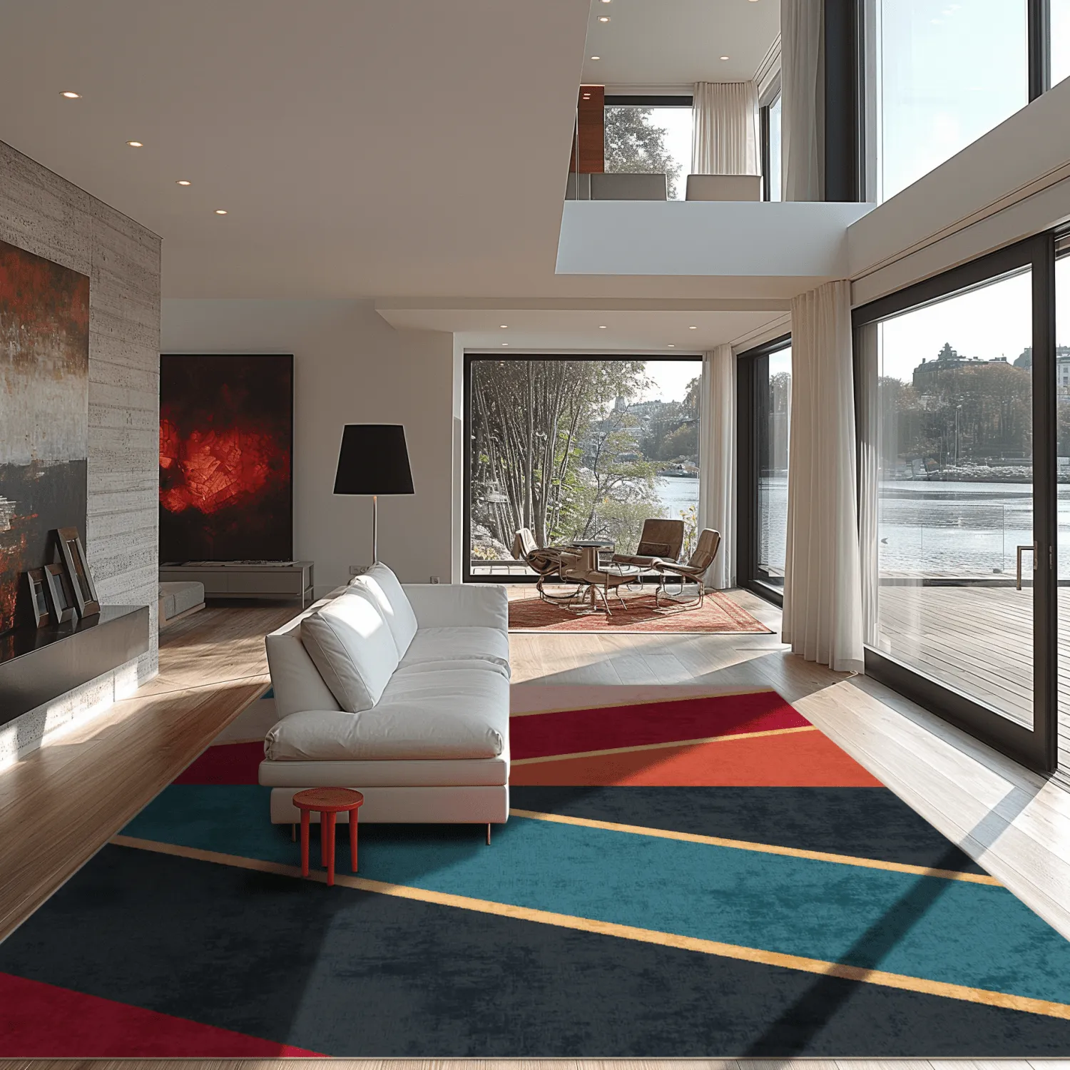 Tapete Wilton - Sanya (vermelho/multicolorido)