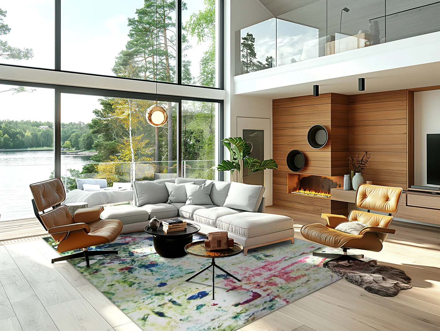 Tapete Wilton - Satriano Blur (cinza/multicolorido)