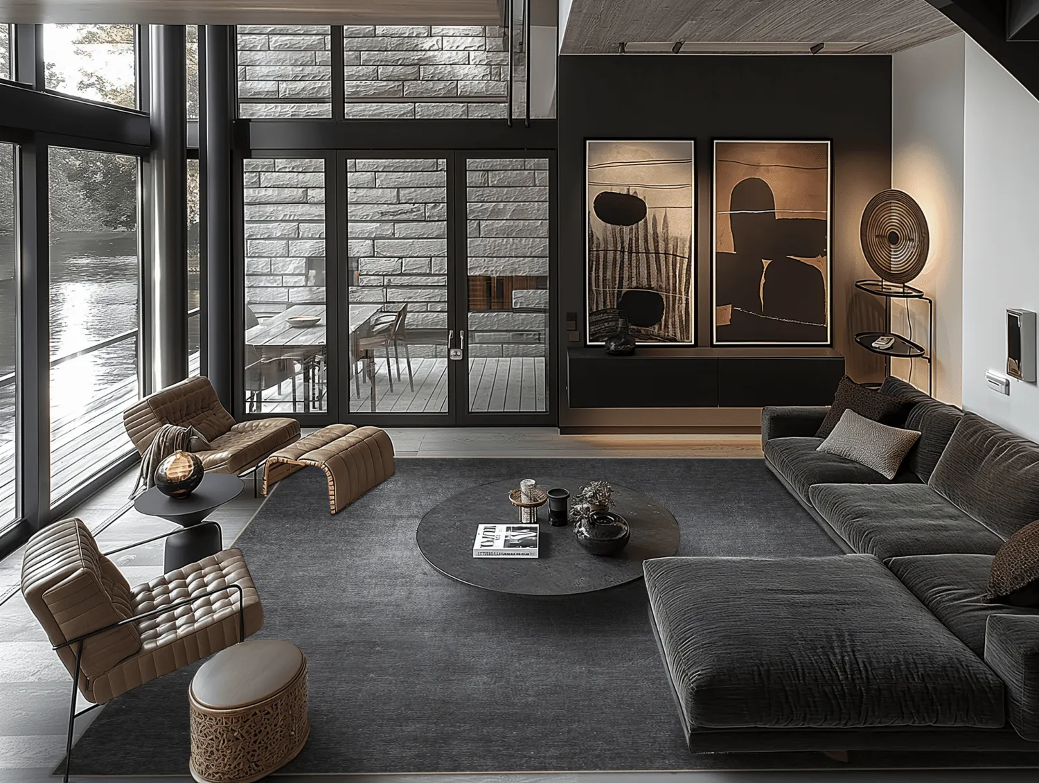 Tapete Wilton - Serifos (cinza escuro)